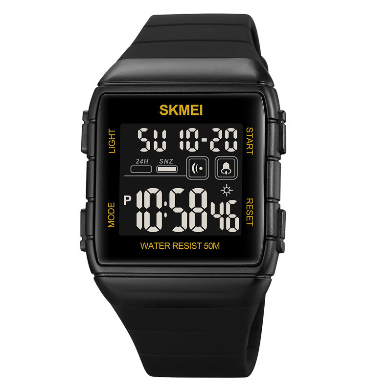 Skmei 1960 чоловічий наручний годинник чорний/золото, фото 1