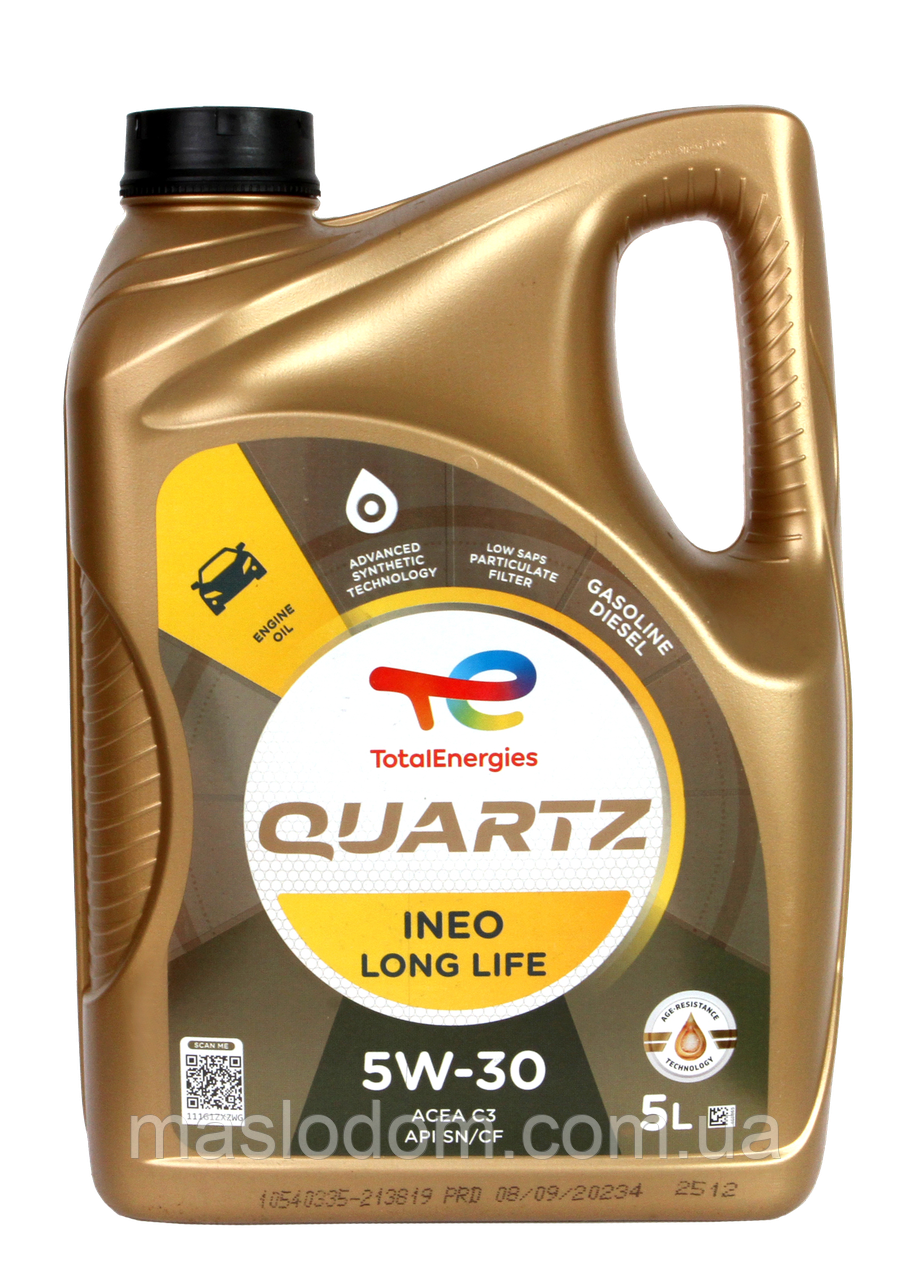 Моторне масло Total Quartz Ineo Long Life 5W-30 5л доставка укрпоштою 0 грн