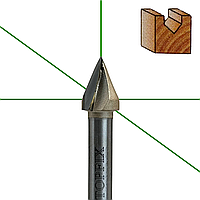 Фреза пазова галтельна V образна 60° 27015 діаметр 15 мм
