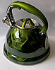 Чайник зі свистком Edenberg EB-1911green Зелений 3л, фото 7