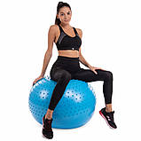 М'яч для фітнесу фітбол напівмасажний 85 см ABS Zelart FI-4437-85, фото 8