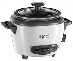 Russell Hobbs Рисоварка, 200Вт, чаша-0,7л, механічне керування, знімна кришка, нерж. сталь, чорно-біла (27020-56)