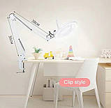 Настільна лампа-лупа з LED підсвічуванням L-037B (24 Вт.) з регулятором яскравості, на кріпленні - для освітлення, фото 3