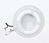 Настільна лампа-лупа з LED підсвічуванням L-037B (24 Вт.) з регулятором яскравості, на кріпленні - для освітлення, фото 4