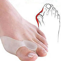 Фіксатор великого пальця ноги при "кісточках" білі 1 пара (2 шт). Кісточки на ногах гелевий протектор, фото 9