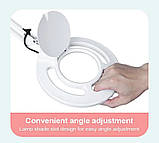 Настільна лампа-лупа з LED підсвічуванням L-037B (24 Вт.) з регулятором яскравості, на кріпленні - для освітлення, фото 7