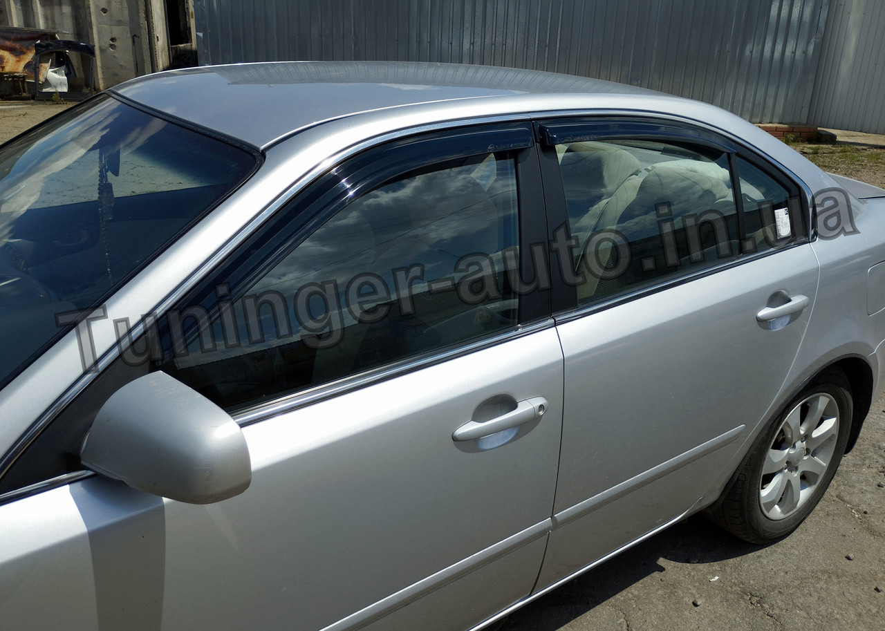 Дефлектори вікон (вітровики) Kia Magentis 2005-2010 (Корея)
