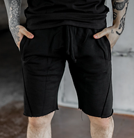 Мужские трикотажные шорты Черный (S), летние шорты, стильные шорты для мужчин KASPI