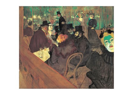 Листівка Henri De Toulouse-Lautrec — Al Promenoir del Moulin Rouge, 1892