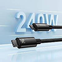 Мощный кабель Type-C to Type-C 240W Baseus Tungsten Gold Fast Charging & Data QC PD 3.1 480Mb/s 2 m