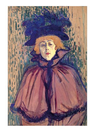 Листівка Henri De Toulouse-Lautrec — Jane Avril, c. 1887