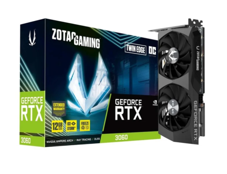 T*E様 ZOTAC GeForce RTX 3060 12GB Twin Ed Відеокарта Zotac GeForce RTX 3060 Twin Edge OC LHR 12GB GDDR6 (ZT