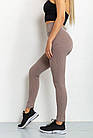 Лосіни легінси в рубчик жіночі Беж, S, фото 5
