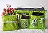 Органайзер для сумочки Bag-in-Bag (жовтий/зелений), Органайзер для сумки, Багатофункціональний органайзер-сумка, фото 4