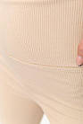 Лосіни легінси в рубчик жіночі Беж, S, фото 3