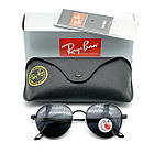 Окуляри Ray Ban Roud black polarized, фото 7