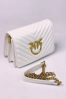 Женская сумка PINKO Love Click Classic Quilt white, женская сумка, Пинко белого цвета