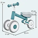 Велобіг дитячий PROFI KIDS 1013 колеса EVA, блакитний, фото 6
