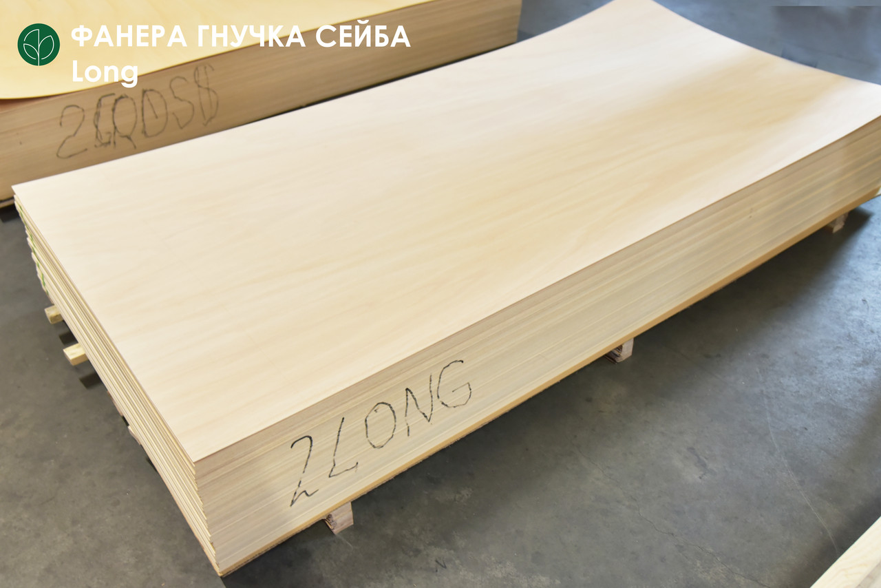 Фанера сейба гнучка 2 мм — 2,5х1,22 м (Поздовжня/Long), фото 1
