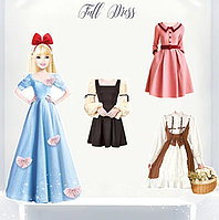 Бумажная кукла магнитная с одеждой для детей от 3 лет