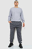 Спорт чоловічі штани на флісі, колір сірий, 244R4868, фото 2