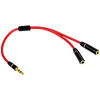 Audio Splitter 3.5mm (M) To Dual 3.5mm (F) — Beats by Dr. Dre (0.2m) Black & Red