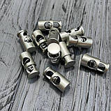 Фіксатор металевий на один отвір Сатин 21 мм, фото 2