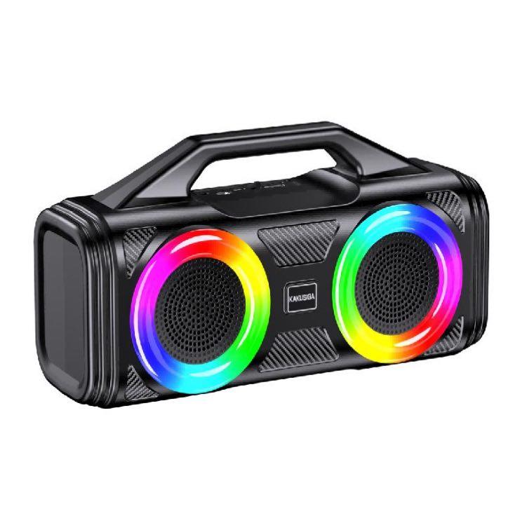 Портативна колонка Kakusiga KK-3201 (10Вт, 288х107х146 мм, з RGB підсвічуванням) black