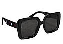 Жіночі сонцезахисні окуляри чорні гранди поляризована лінза, фото 2