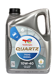 Моторне масло Total Quartz Diesel 7000 10W-40 5л доставка укрпоштою 0 грн
