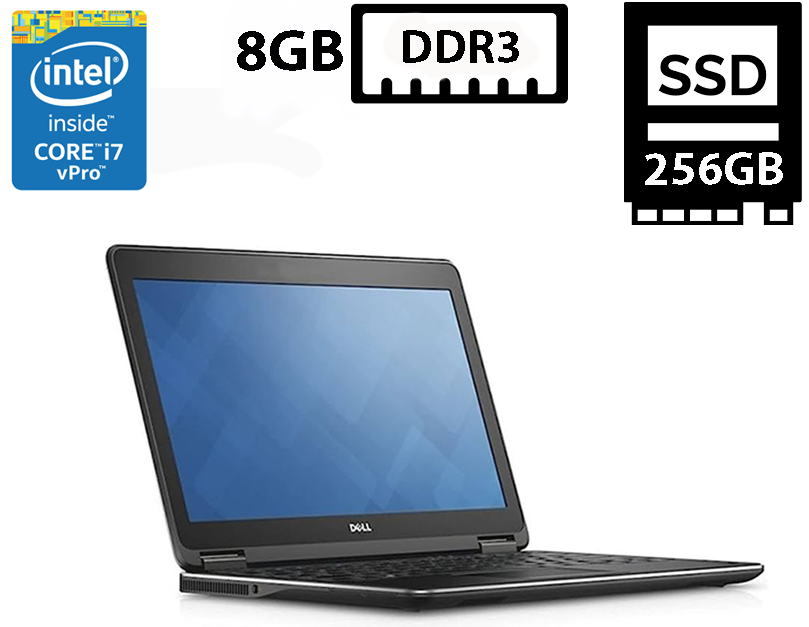 Ноутбук Dell Latitude E7440/14” IPS 1920x1080/Core i7-4600U 2.10GHz/8GB DDR3/SSD 256GB/Intel HD Graphics Б/В