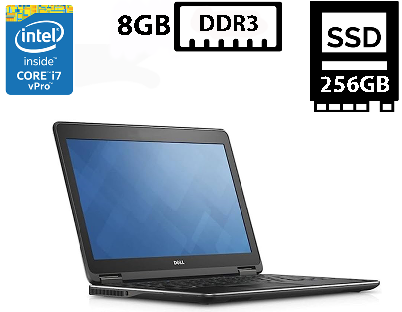 Ноутбук Dell Latitude E7440/14”IPS(1920x1080)/Intel Core i7-4600U 2.10GHz/8GB DDR3/SSD 256GB/Intel HD Graphics