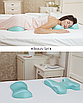 BEAUTY SET - ортопедична подушка для сну на животі ШОВК (Roller PILLOW №2 ) м'ята, фото 3