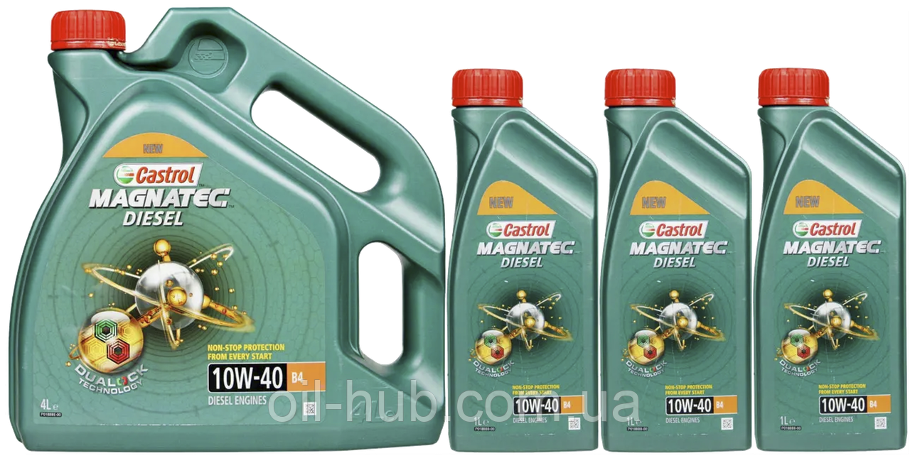 Моторне масло Castrol Magnatec Diesel 10w40 B4 4л доставка укрпоштою 0 грн