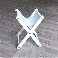 Підставка для сумки, складана, підлогова Оксфорд для перукарні, салонів краси, студій Білий колір