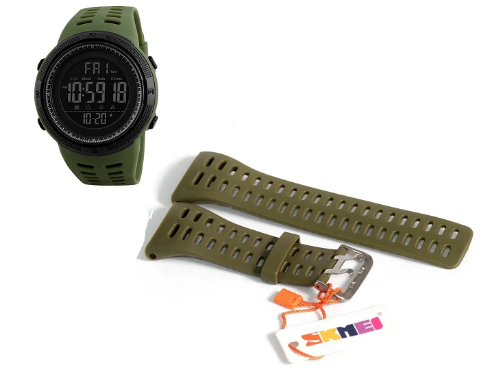 Ремінець на годинник Skmei 1251 зелений БЕЗ НАКЛАДНОГО ПЛАТЕЖУ!