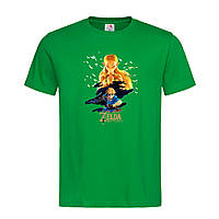 Зеленая мужская/унисекс футболка Принт The legend of Zelda (21-52-1-зелений)