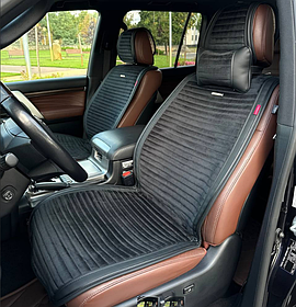 Накидки на передні сидіння CarFashion, модель MONACO FRONT, чорний/чорний