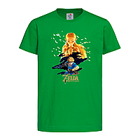 Зеленая детская футболка Принт The legend of Zelda (21-52-1-зелений)
