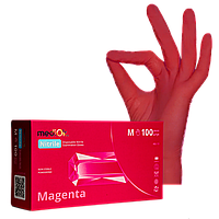 Перчатки нитриловые MediOk by AMPri MAGENTA (100 шт/50 пар) бордовые, Бордовий, XS