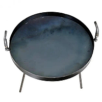 Сковорода для открытого огня 30 см для костра без крышки  Сковорода походная Садж-сковорода для огня