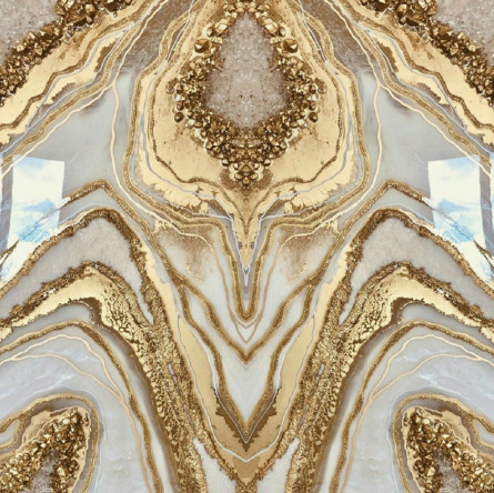 Фотообої Chameleon Fluid art золото 100х100 см