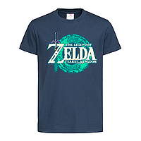 Темно-синяя детская футболка С игрой The legend of Zelda (21-52-2-темно-синій)