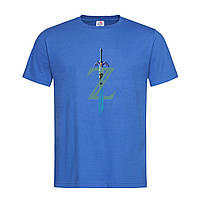 Синяя мужская/унисекс футболка The legend of Zelda лого (21-52-3-синій)