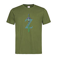 Армейская мужская/унисекс футболка The legend of Zelda лого (21-52-3-армійський)