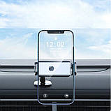 Тримач для телефону в машину на торпеду автоматичний затискач Автотримач універсальний на дефлектор, фото 6