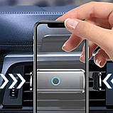 Тримач для телефону в машину на торпеду автоматичний затискач Автотримач універсальний на дефлектор, фото 5