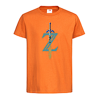 Оранжевая детская футболка The legend of Zelda лого (21-52-3-помаранчевий)
