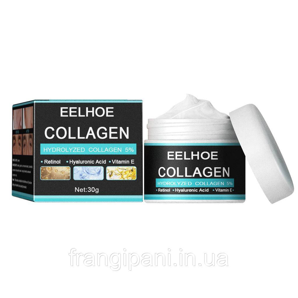 Крем для чоловіків від зморшок з колагеном і гіалуроновою кислотою, вітаміном Е 30 г EELHOE