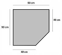 Стелаж кутовий Бюджет КМ 1800х900х400x705 Меткас, 150 кг/полка, 5 полиць, МДФ, фарбований, фото 3